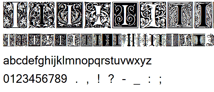 Ornamental Initials I font